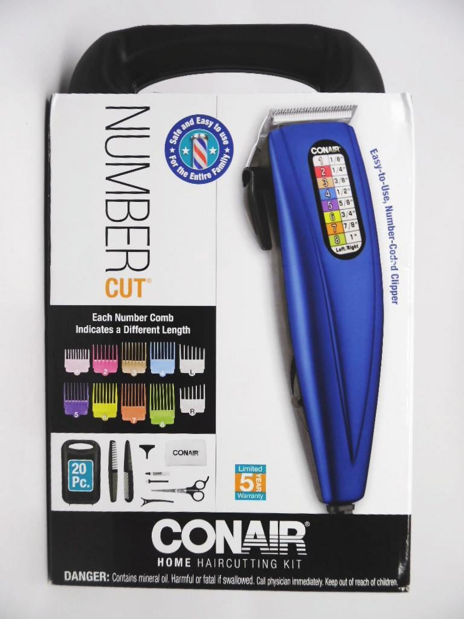 Conair Home Haircutting Kit Number Cut, Color Coded, EasytoUse Hair
