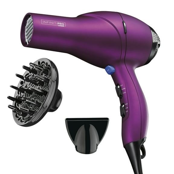 Conair InfinitiPRO Salon Performance Professional Ceramic Hair Dryer, Ionic, 1875 Watts, Purple
