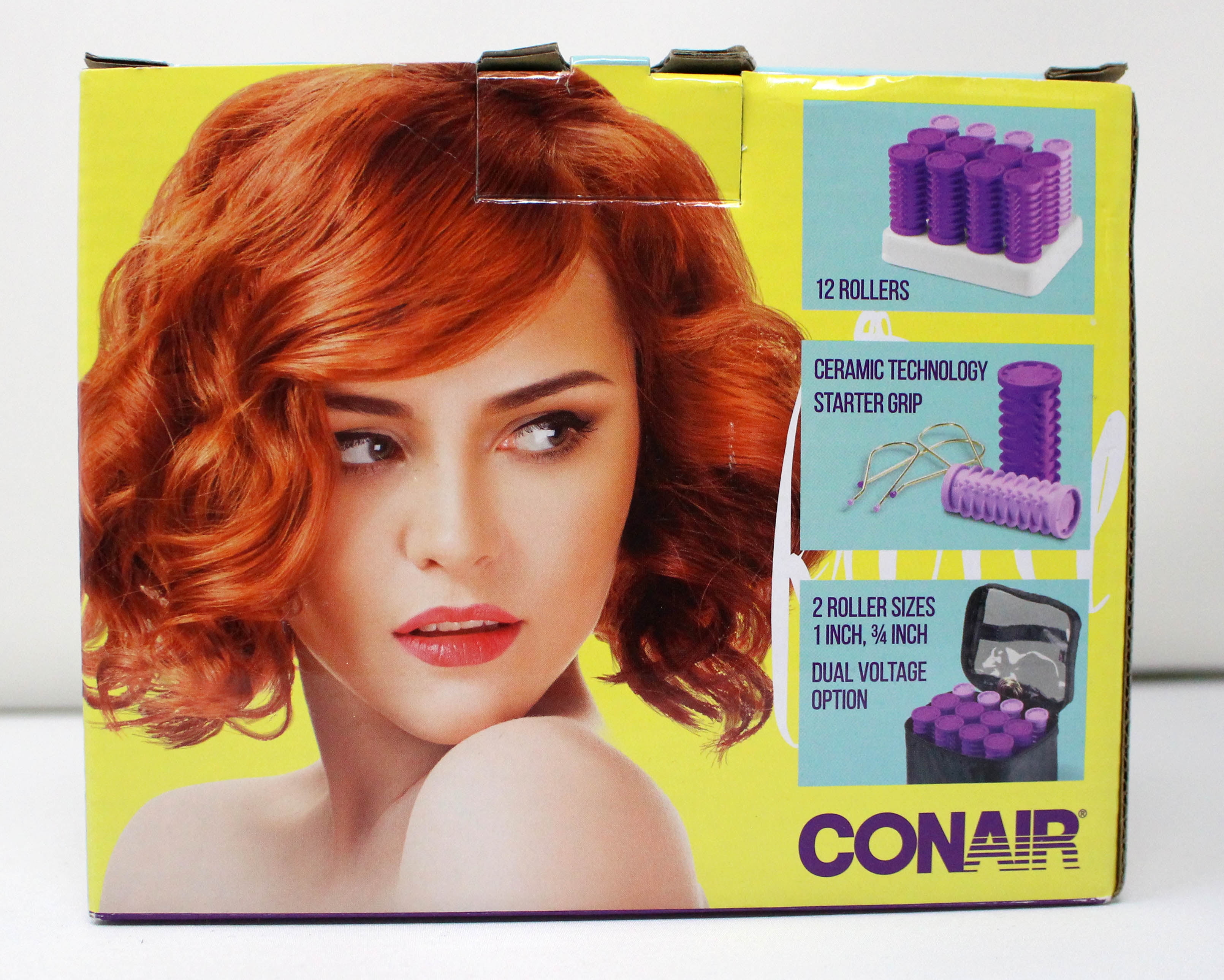Conair MiniPRO Instant Heat Travel Hair Curlers, Black / Purple, Hot Rollers