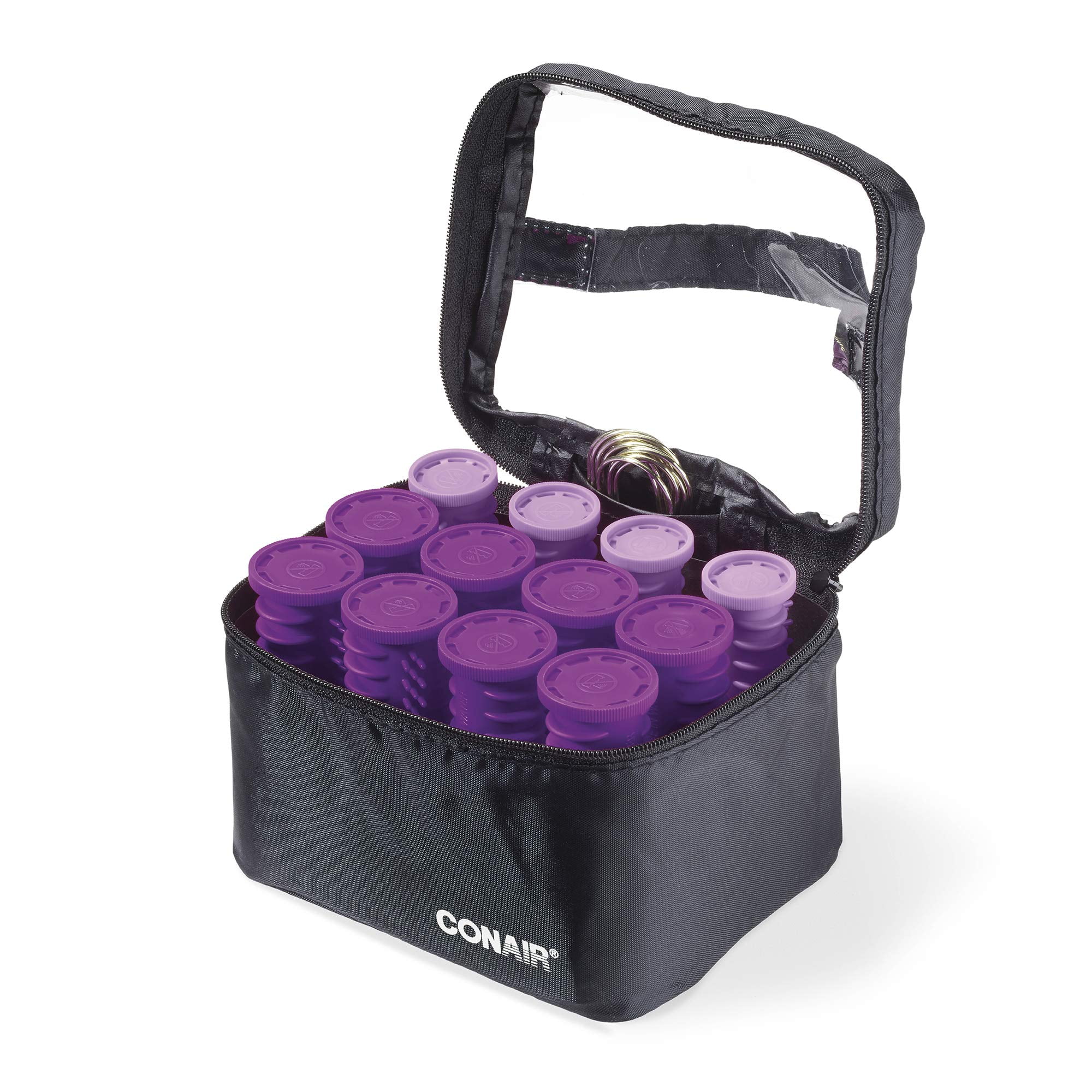 Conair Instant Heat Compact Hot Rollers w Ceramic Technology Black Case with Purple Rollers Walmart