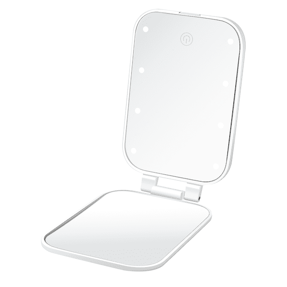 Conair LED-Lighted Compact Mirror, Touchscreen Mirror, Free Standing With LED Lighting BE13