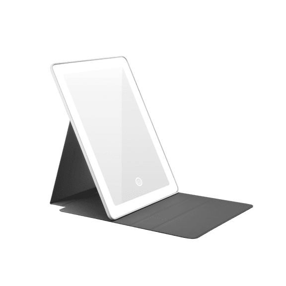 Conair LED Lighted Tablet Mirror 1x/5x Magnification Spot Mirror, Free Standing White BERC20