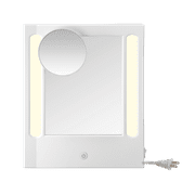 Conair LED Lighted Vanity Makeup Mirror With 5x Spot Magnification, Free Standing White Finish BE200W