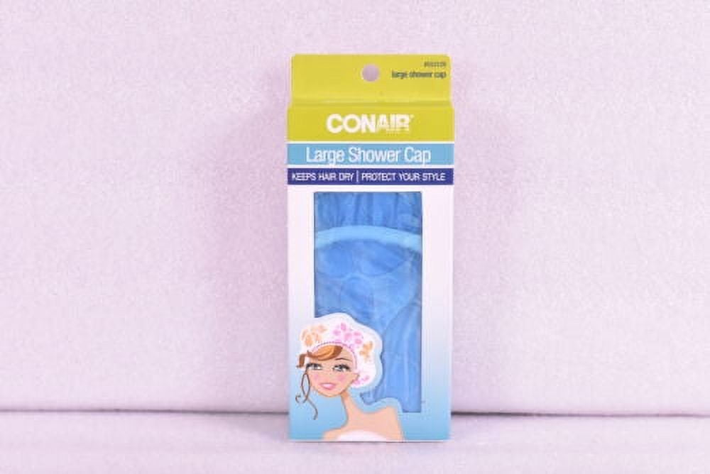 Conair Large Shower Cap to Keep Hair Dry, Assorted Colors,