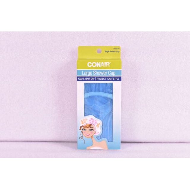Conair Large Shower Cap to Keep Hair Dry, Assorted Colors,