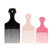 Conair Lift & Define Detangling Hair Pick Combs, 3-Pack with Small, Medium, Large
