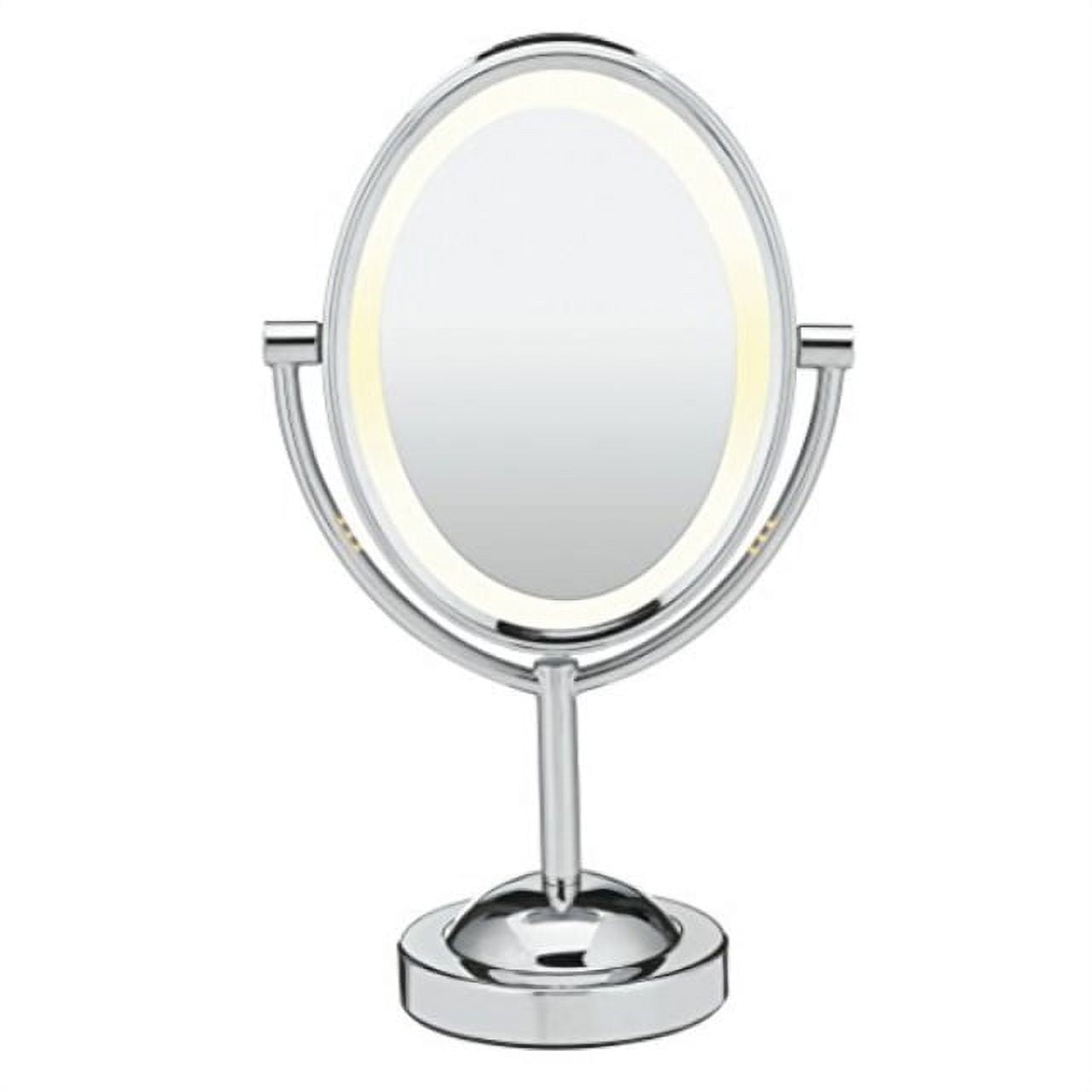 Conair Lighted Makeup Mirror with Magnification, Oval Mirror, LED