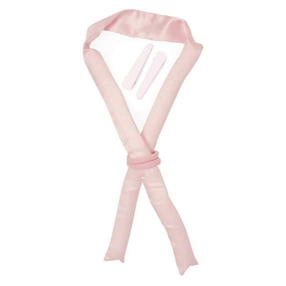 Conair Heatless Satin Roller Set with Clips and Hair Ties for Overnight Curls