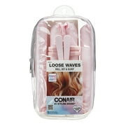 Conair Loose Waves Heatless Satin Foam Soft Twist Hair Roller Curling Set, 5 Ct