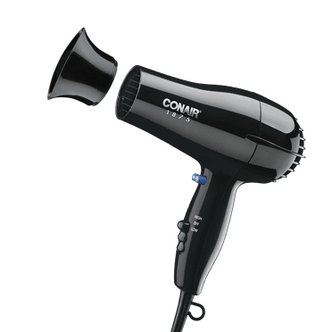 Conair 1875 Watt Mid Size Ceramic Hair Dryer, Black