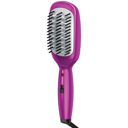 Conair MiniPro Ceramic Hair Straightening Brush, Mini Hot Brush, Pink