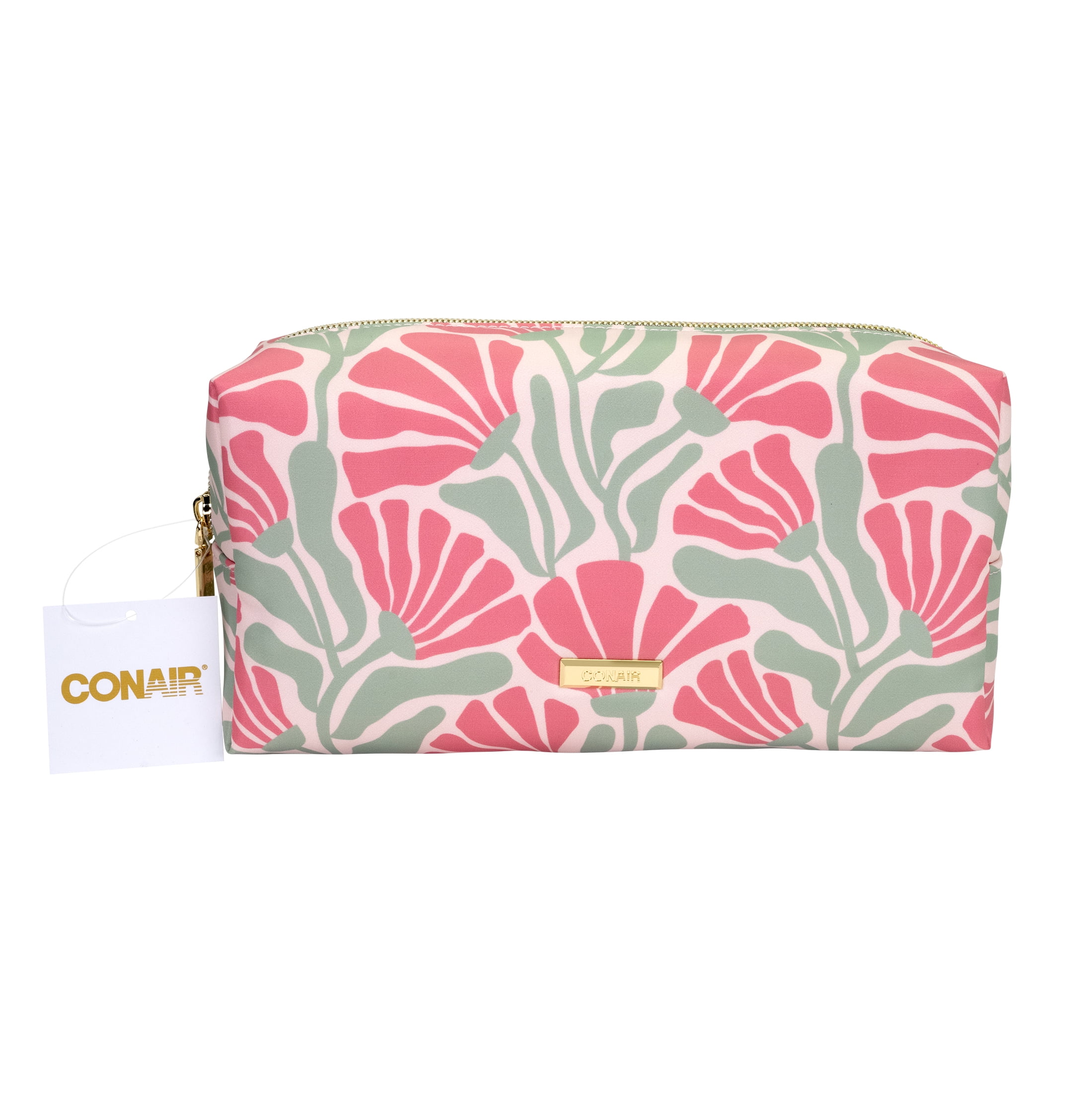 Conair Organizer Floral Leaf Cosmetic Bag