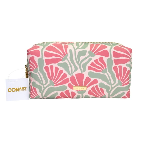 Conair Organizer Floral Leaf Cosmetic Bag