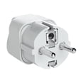 thumbnail image 1 of Conair Travel Smart Grounded Adapter Plug - Power connector adapter - power CEE 7/7, NEMA 5-15, NEMA 1-15, Europlug (F) to power CEE 7/7 (M) - white, 1 of 2