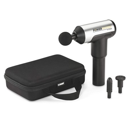 Conair PowerMaster Percussion Massage Gun, 3 Massage Heads + 4 Speeds THM001