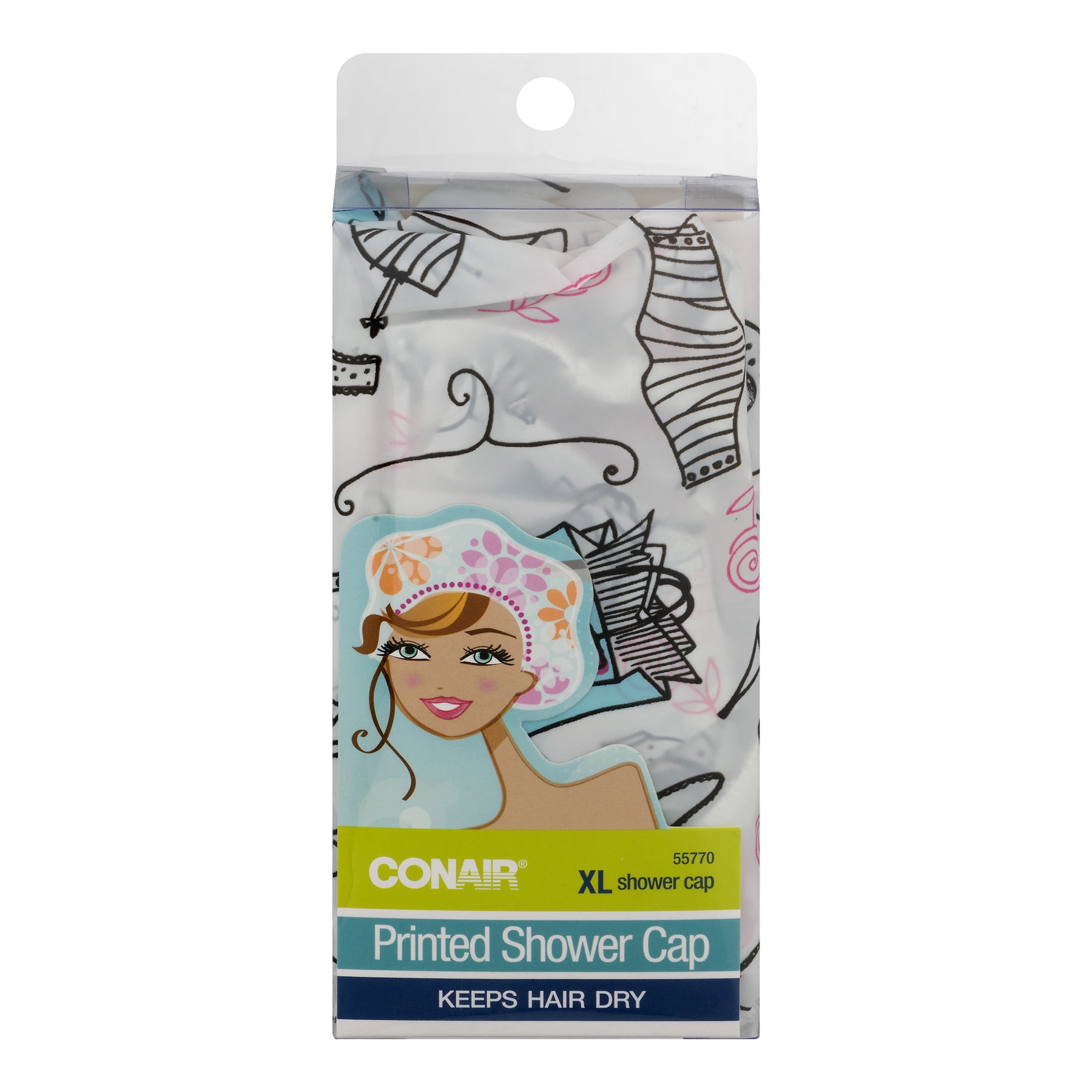 Conair Printed Shower Cap XL, 1.0 CT