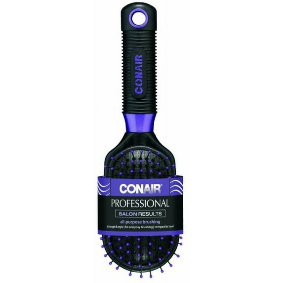 Conair Pro Hair Brush, Cushion, Purse Size 1 ea (Pack of 3)