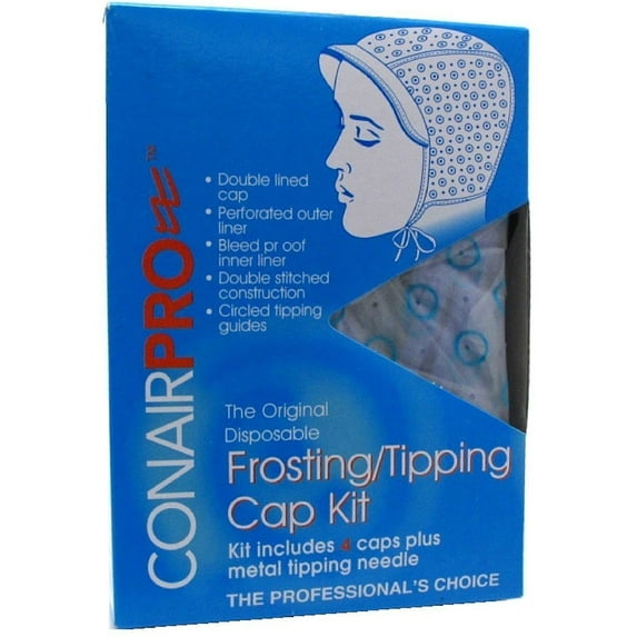 Conair Pro The Original Disposable Frosting/Tipping Cap Kit 4 Ea (Pack of 3)
