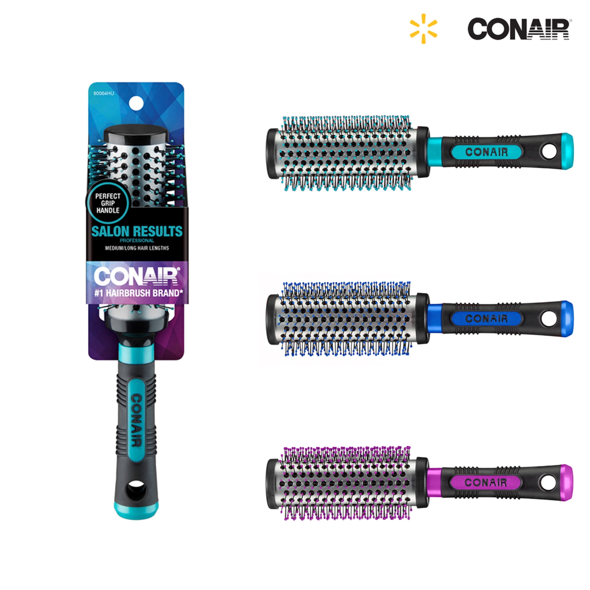 Conair Grip & Style Hot Curling Brush, Blow-Dry Styling Brush