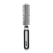 Conair Grip & Style Small Metal Round Hairbrush, Nylon Bristles and Rubber Handle