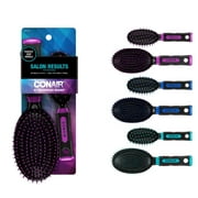Conair Professional Travel and Full-Size Cushion Hairbrush Set, Colors Vary, 2 Piece Set