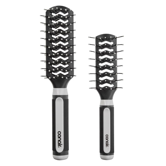 Conair Grip & Lift Travel and Full-Size Vented Hairbrush Set, 2-Piece Set