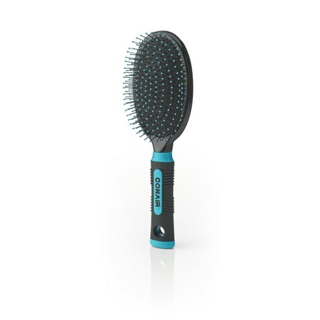 Conair Grip & Glide Wire Bristle Cushion Hair Brush with Rubber-Grip Handle, Colors Vary