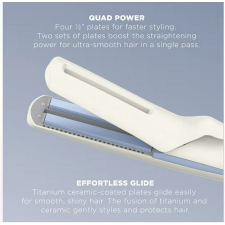 Conair - InfinitiPRO 1" QuadAir Ceramic Flat Iron - White