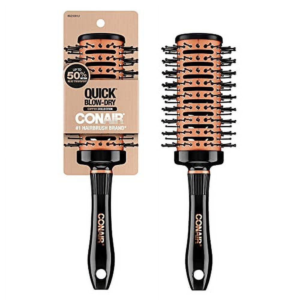 Conair Quick BlowDry Copper Collection, Vented Round Brush, Hair Brush