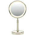 thumbnail image 1 of Conair Reflections Double-Sided LED Lighted Vanity Makeup Mirror, Satin Nickel BE116LED, 1x/10x magnification, 1 of 5