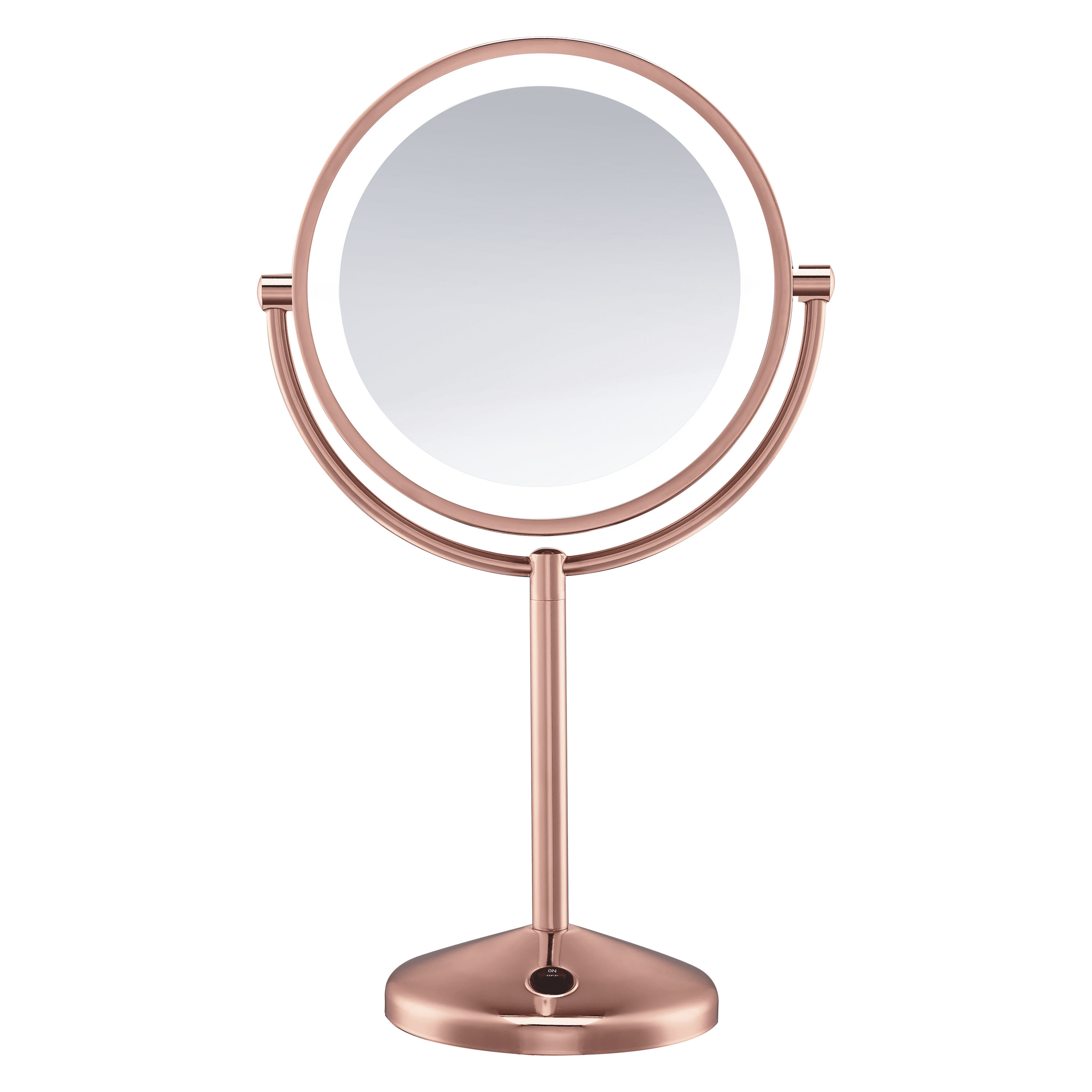 メイク道具・化粧小物 CONAIR Reflections LED Mirror Infinity Pro Reflections Double-Sided Mirror, Rose Gold, 1x/10x