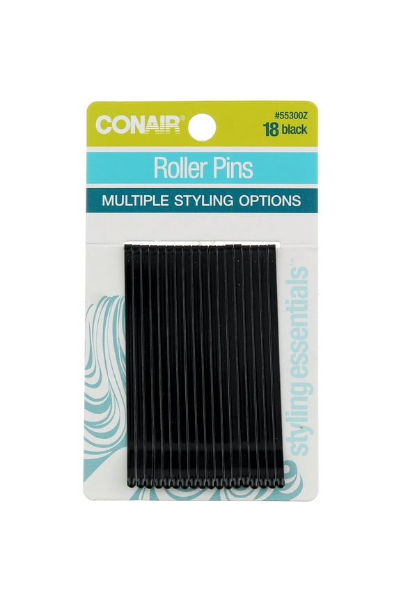 Roller Pins, Black 18 ea (Pack of 6)