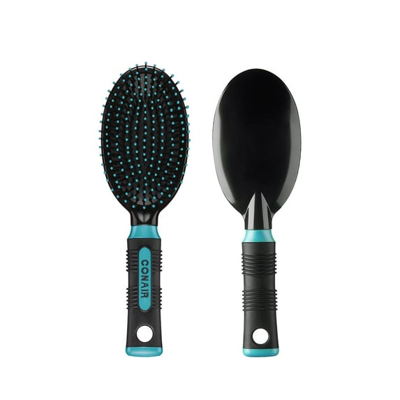 Conair Salon Results Hairbrush, Cushion Base Hairbrush for All Hair Types, Hairbrush for Men and Women