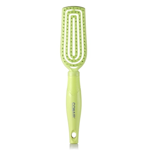 Conair Flexi Head Slim Cushion Brush with Dual Flex Bristles, Detangling Hair Brush