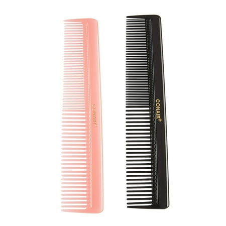 Conair Smooth & Style All-Purpose Combs for Everyday Use, Colors Vary, 2 Ct