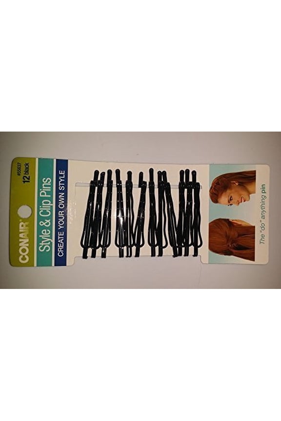 Style & Clip Bobby Pins Black