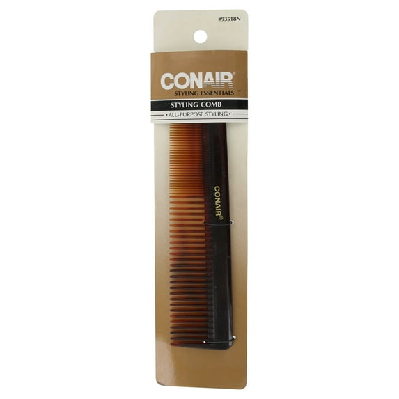 Conair Styling Essentials All-Purpose Styling Hair Comb, Tortoise Shell, 1-Piece