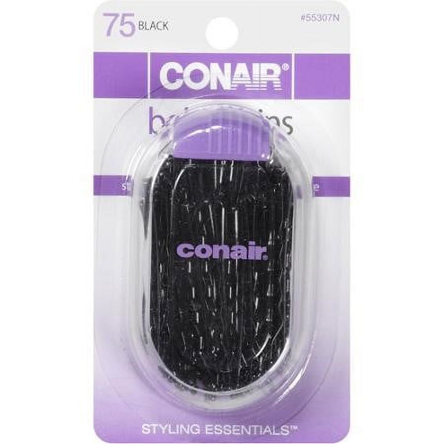 Conair Styling Essentials Bobby Pins, Black, 75 count - image 1 of 2