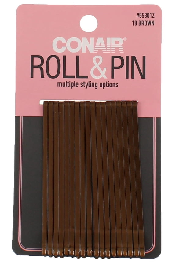 Styling Essentials Roller Pins, Brown 18 ea (Pack of 2)
