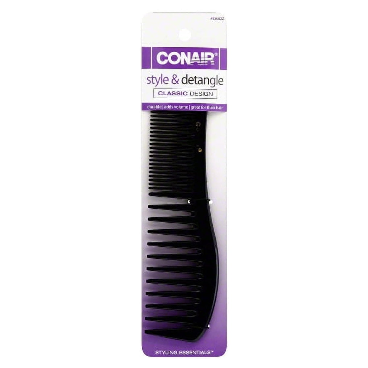 Conair, Styling Essentials Wide Tooth Lift Comb, Black - Walmart.com
