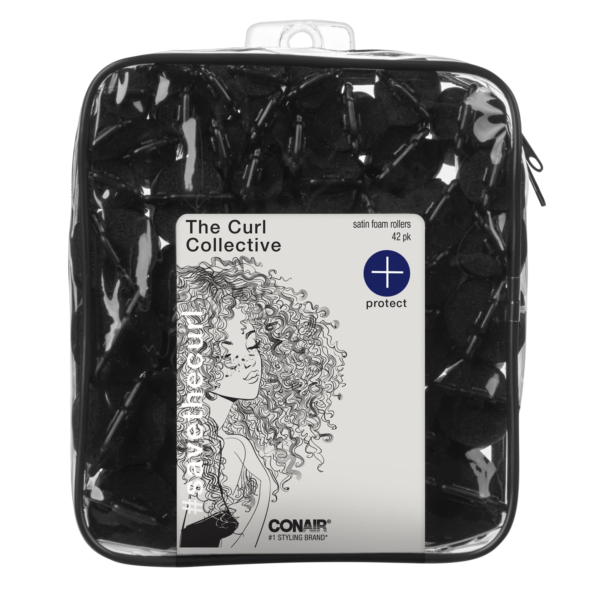Conair The Curl Collective Satin Foam Hair Rollers