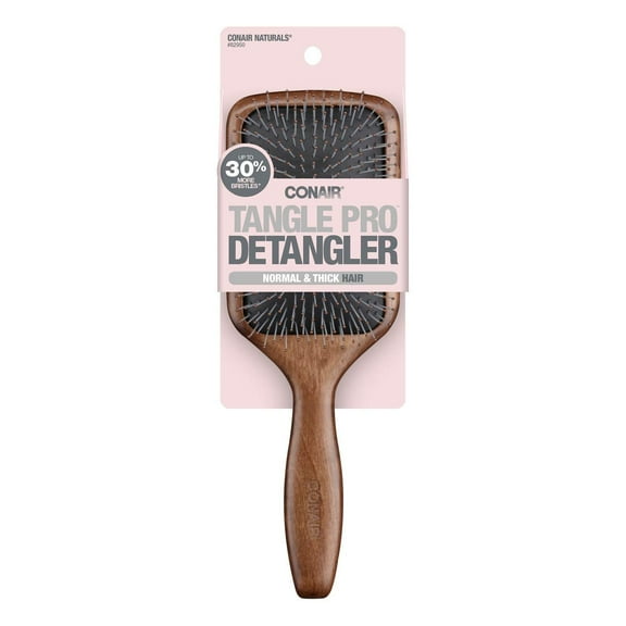 Conair Tangle Pro Detangler Wood Brush (Pack of 2)