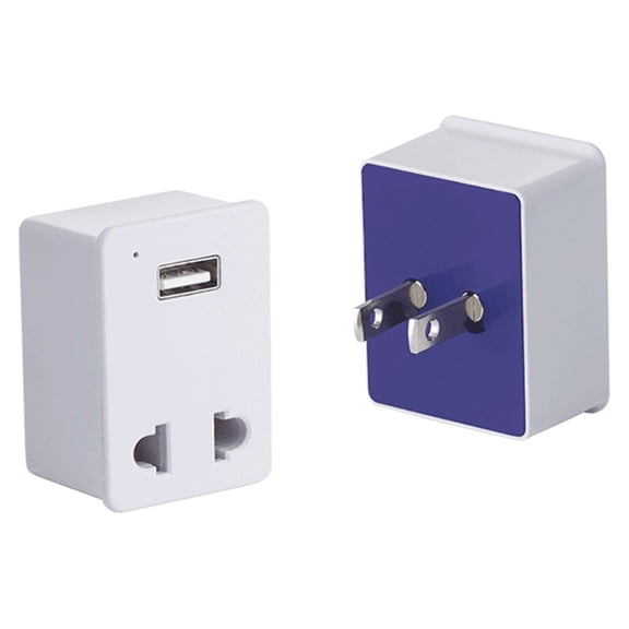 Conair Travel Smart Gray Type A For Worldwide Adapter Plug with USB Port