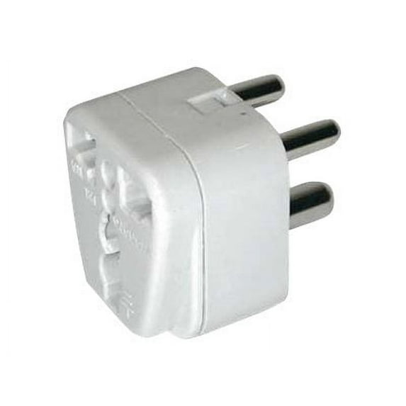 Conair Travel Smart Grounded Adapter Plug - Power connector adapter - power CEE 7/7, NEMA 5-15, NEMA 1-15, Europlug (F) to IS 1293 (M) - white