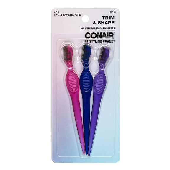 Conair Trim & Shape Eyebrow Shaping Razors, 3 Count