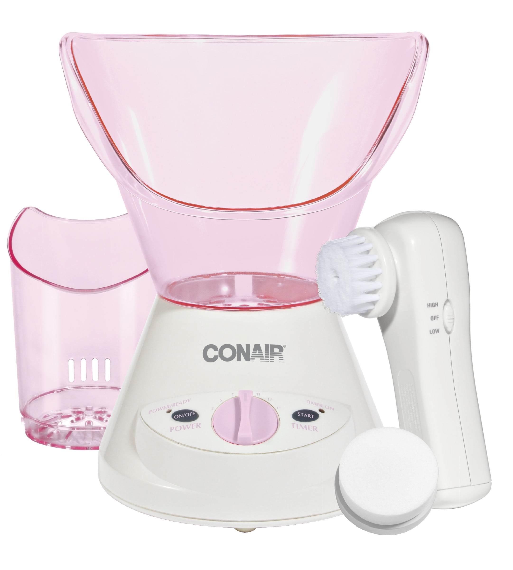 Conair True Glow Moisturizing Facial Sauna System, Pink/White, 4pcs.