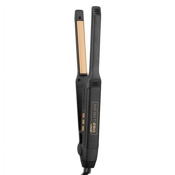 Conair Ultra-High Heat Shea Butter-Infused Flat Iron, 0.5-inch, Slim Plates Get Close A For Smooth Shine CS29N