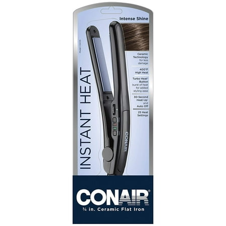 Conair Instant Heat 3/4" Ceramic Flat Iron Hair Straightener