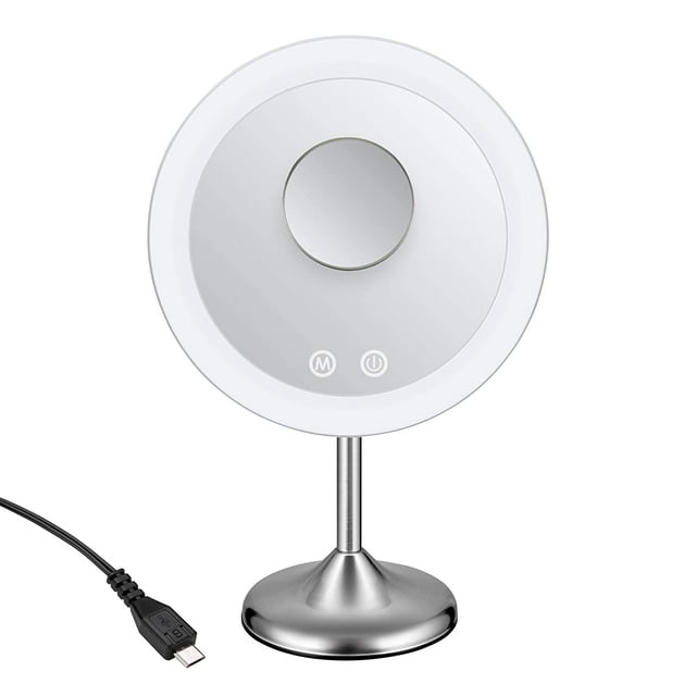 Conair Unbound Mirror Rechargeable LED Lighted With 10x Spot