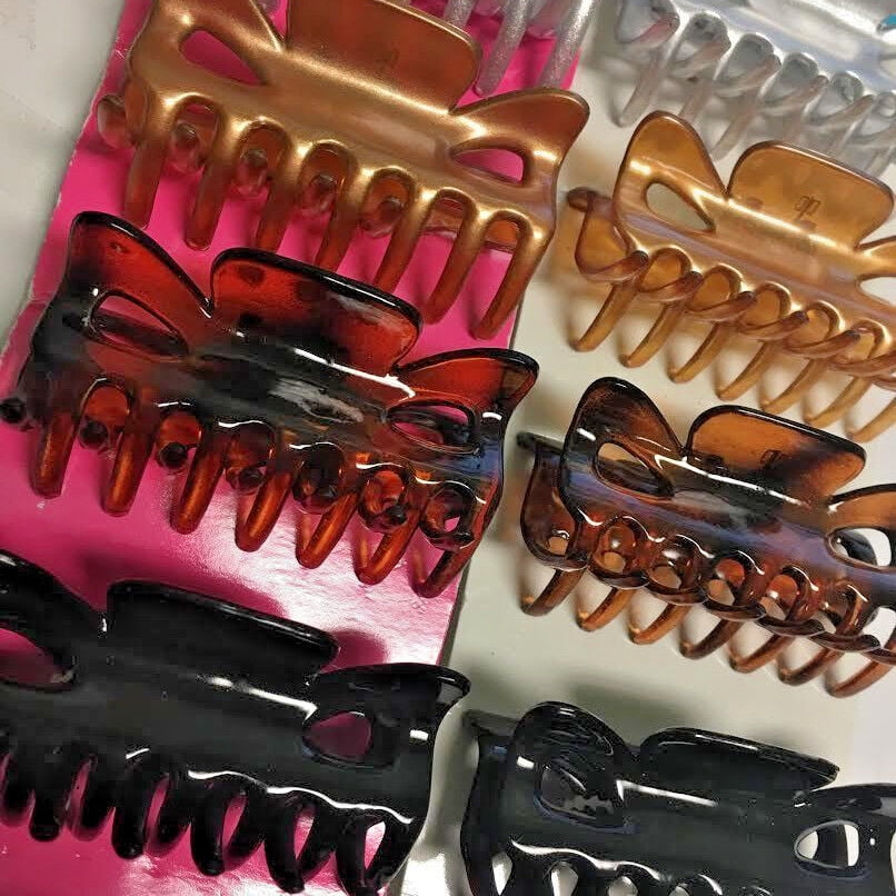 Conair Value Pack 5 Count Jaw Clips Silver, Gold, Tortoise & Black ...
